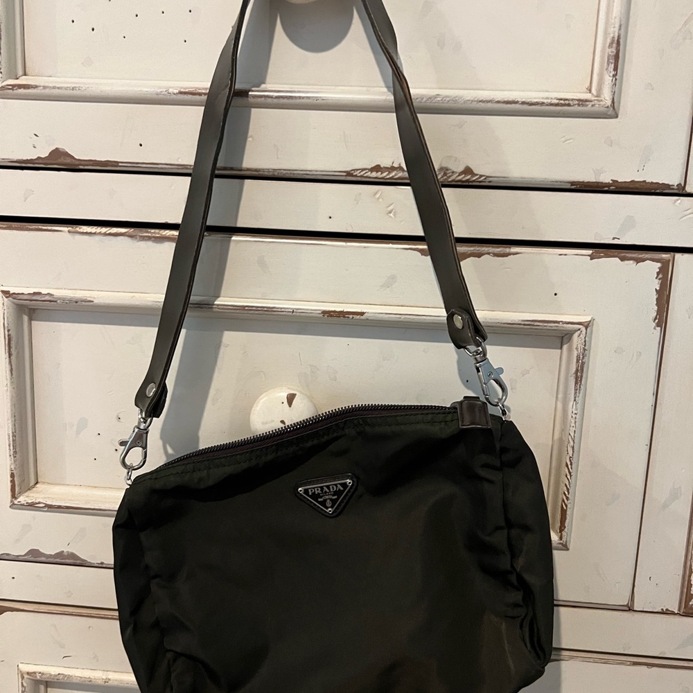 Prada Dark Nylon Crossbody Bag